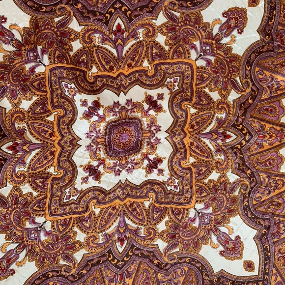 Colorful Paisley Silk Scarf - Picture 3 of 5